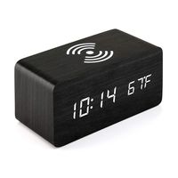 Fashion Solid Color Wood Alarm Clock sku image 12