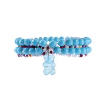 1 Satz Süß Tragen Blume Schmetterling Legierung Kunststoff Glas Perlen Mädchen Armbänder main image 4