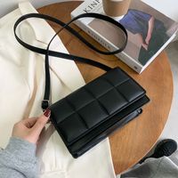 Women's Small Pu Leather Solid Color Fashion Square Flip Cover Crossbody Bag main image 4