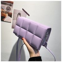 Women's Small Pu Leather Solid Color Fashion Square Flip Cover Crossbody Bag sku image 13