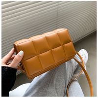 Women's Small Pu Leather Solid Color Fashion Square Flip Cover Crossbody Bag sku image 12