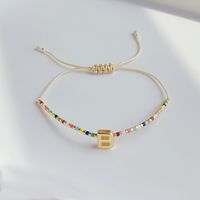 Dame Lettre Verre Placage Plaqué Or 18k Femmes Bracelets sku image 2