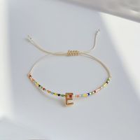 Dame Lettre Verre Placage Plaqué Or 18k Femmes Bracelets sku image 5