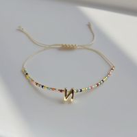 Dame Lettre Verre Placage Plaqué Or 18k Femmes Bracelets sku image 11