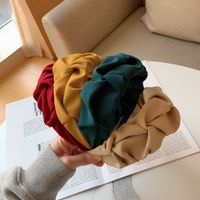 Simple Style Solid Color Cloth Handmade Hair Band 1 Piece main image 4