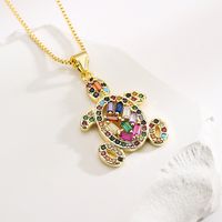 1 Piece Fashion Tortoise Umbrella Copper Plating Hollow Out Inlay Zircon Pendant Necklace main image 3