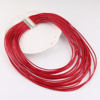 Fashion Solid Color Leather Rope Wholesale Necklace sku image 1