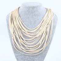 Fashion Solid Color Leather Rope Wholesale Necklace main image 4