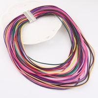 Fashion Solid Color Leather Rope Wholesale Necklace sku image 4