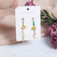 1 Pair Fashion Flower Alloy Plating Artificial Pearls Rhinestones Women's Drop Earrings main image 5