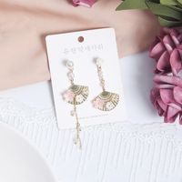 1 Pair Fashion Flower Alloy Plating Artificial Pearls Rhinestones Women's Drop Earrings sku image 4
