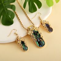 Fashion Slippers Alloy Inlay Rhinestones Shell Women's Earrings Necklace main image 1