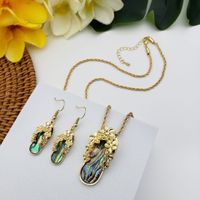 Fashion Slippers Alloy Inlay Rhinestones Shell Women's Earrings Necklace main image 3