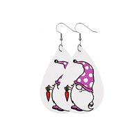 1 Pair Fashion Doll Water Droplets Egg Pu Leather Patchwork Easter Women's Drop Earrings sku image 9