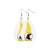 1 Pair Fashion Doll Water Droplets Egg Pu Leather Patchwork Easter Women's Drop Earrings sku image 7