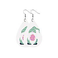 1 Pair Fashion Doll Water Droplets Egg Pu Leather Patchwork Easter Women's Drop Earrings main image 5