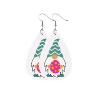 1 Pair Fashion Doll Water Droplets Egg Pu Leather Patchwork Easter Women's Drop Earrings sku image 8
