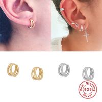 1 Pair Fashion Solid Color Sterling Silver Plating Earrings main image 4