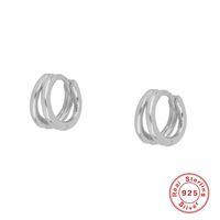 1 Pair Fashion Solid Color Sterling Silver Plating Earrings main image 3