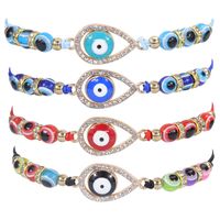 1 Piece Fashion Devil's Eye Mixed Materials Beaded Hollow Out Inlay Zircon Unisex Bracelets main image 1