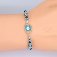 1 Piece Fashion Devil's Eye Mixed Materials Beaded Hollow Out Inlay Zircon Unisex Bracelets main image 5