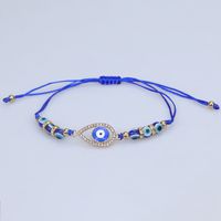1 Piece Fashion Devil's Eye Mixed Materials Beaded Hollow Out Inlay Zircon Unisex Bracelets main image 4