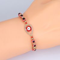 1 Piece Fashion Devil's Eye Mixed Materials Beaded Hollow Out Inlay Zircon Unisex Bracelets sku image 3