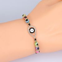1 Piece Fashion Devil's Eye Mixed Materials Beaded Hollow Out Inlay Zircon Unisex Bracelets sku image 4