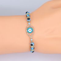 1 Piece Fashion Devil's Eye Mixed Materials Beaded Hollow Out Inlay Zircon Unisex Bracelets sku image 1