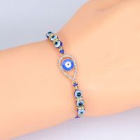 1 Piece Fashion Devil's Eye Mixed Materials Beaded Hollow Out Inlay Zircon Unisex Bracelets sku image 2