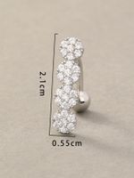 1 Piece Fashion Heart Shape Flower Stainless Steel Plating Inlay Zircon Belly Ring main image 3