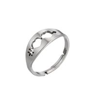 1 Piece Fashion Heart Shape Stainless Steel Plating Open Ring sku image 6