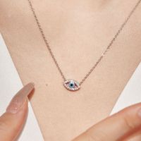 1 Piece Fashion Eye Sterling Silver Plating Zircon Necklace main image 1