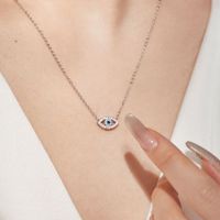 1 Piece Fashion Eye Sterling Silver Plating Zircon Necklace main image 4