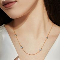 1 Piece Fashion Geometric Sterling Silver Plating Zircon Necklace main image 5