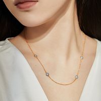 1 Piece Fashion Geometric Sterling Silver Plating Zircon Necklace main image 6
