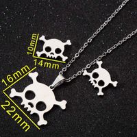 1 Set Fashion Geometric Titanium Steel Plating Earrings Necklace sku image 5