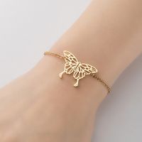 Titanium Steel Simple Style Butterfly Bracelets main image 6