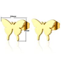 1 Pair Sweet Butterfly Titanium Steel Plating Ear Studs main image 2