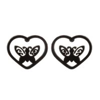 1 Pair Fashion Butterfly Stainless Steel Plating Ear Studs sku image 24