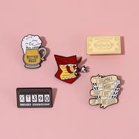 Fashion Beer Letter Alloy Unisex Brooches main image 4