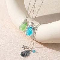 Beach Geometric Metal Plating Glass Women's Necklace main image 1