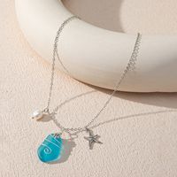 Plage Géométrique Métal Placage Verre Femmes Collier sku image 3