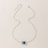 Beach Geometric Metal Plating Glass Women's Necklace sku image 2