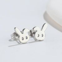 1 Pair Japanese Style Rabbit Animal Titanium Steel Plating Ear Studs sku image 6