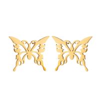 1 Pair Fashion Butterfly Stainless Steel Plating Ear Studs sku image 10
