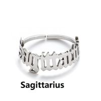 Women's Fashion Constellation Stainless Steel No Inlaid Stainless Steel Rings sku image 10