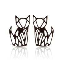 1 Pair Fashion Fox Titanium Steel Ear Studs main image 4