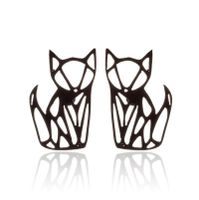 1 Pair Fashion Fox Titanium Steel Ear Studs sku image 2