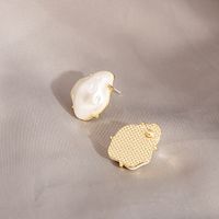 1 Paire Style Simple Géométrique Alliage Placage Perles Artificielles Femmes Boucles D'oreilles main image 5